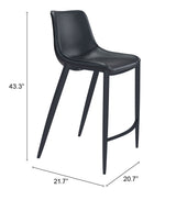 Magnus Black Barstool (Set of 2)