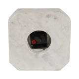 Valestone White/Gold Large Marble Octagon Clock