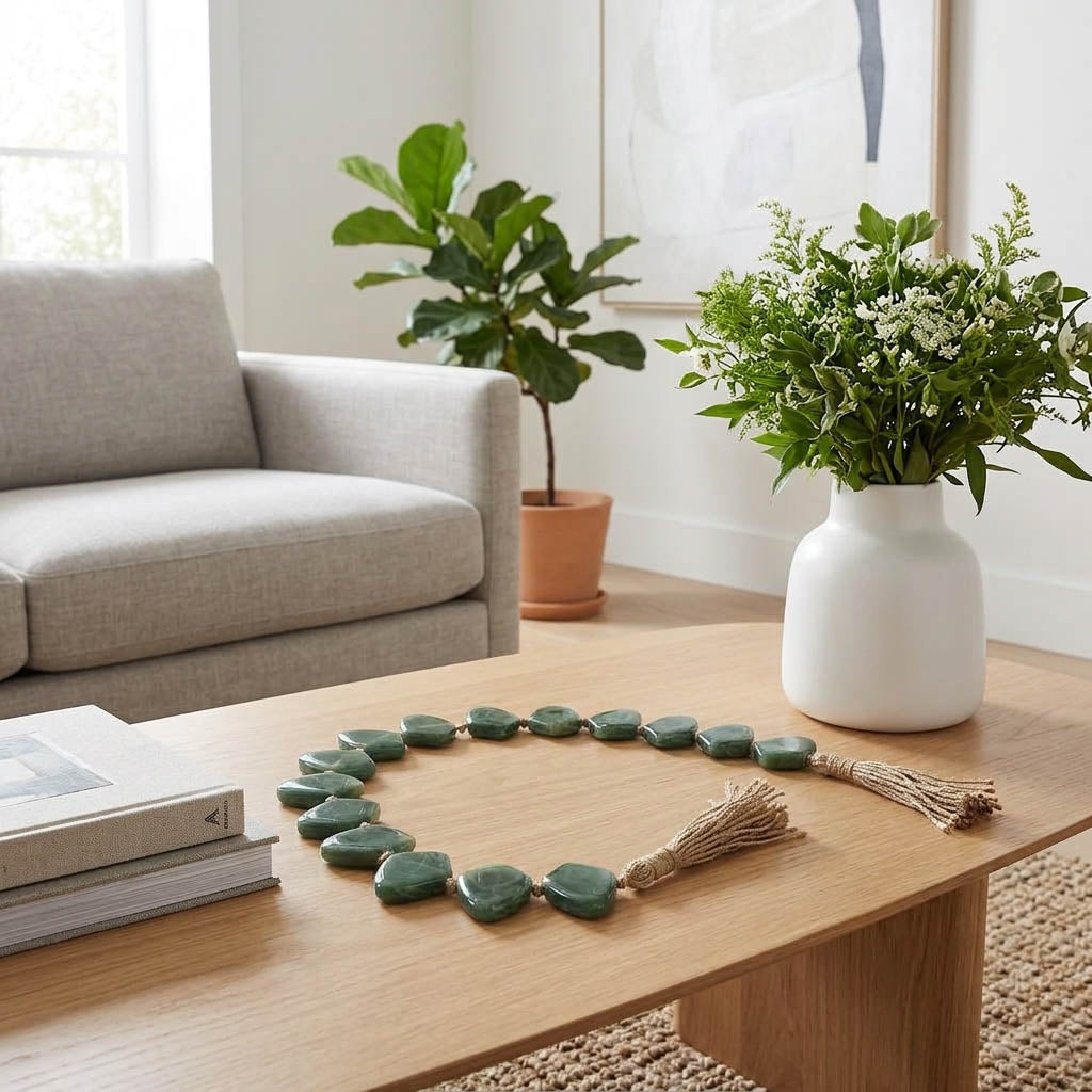Herndon Green Oblong Resin Garland