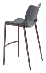 Ace Dark Gray & Walnut Barstool (Set of 2)