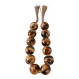 Palmerhaven Brown Swirled Resin Beaded Garland