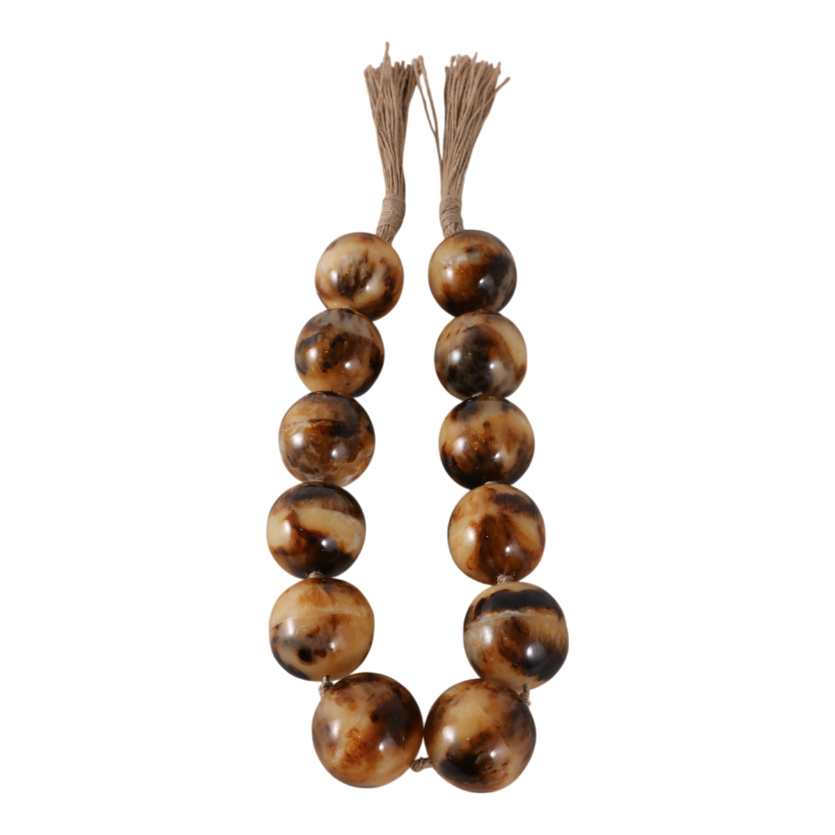 Palmerhaven Brown Swirled Resin Beaded Garland