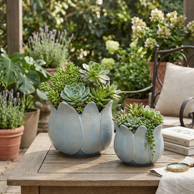 Bradyridge Blue Planters (Set of 2)
