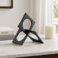 Wheatland Black Metal Linked Square Decor