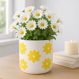 Beldenton White/Yellow Planter