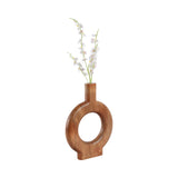 Draperwell Natural Donut Shaped Wood Vase