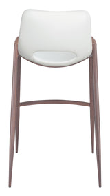 Desi White & Walnut Barstool (Set of 2)