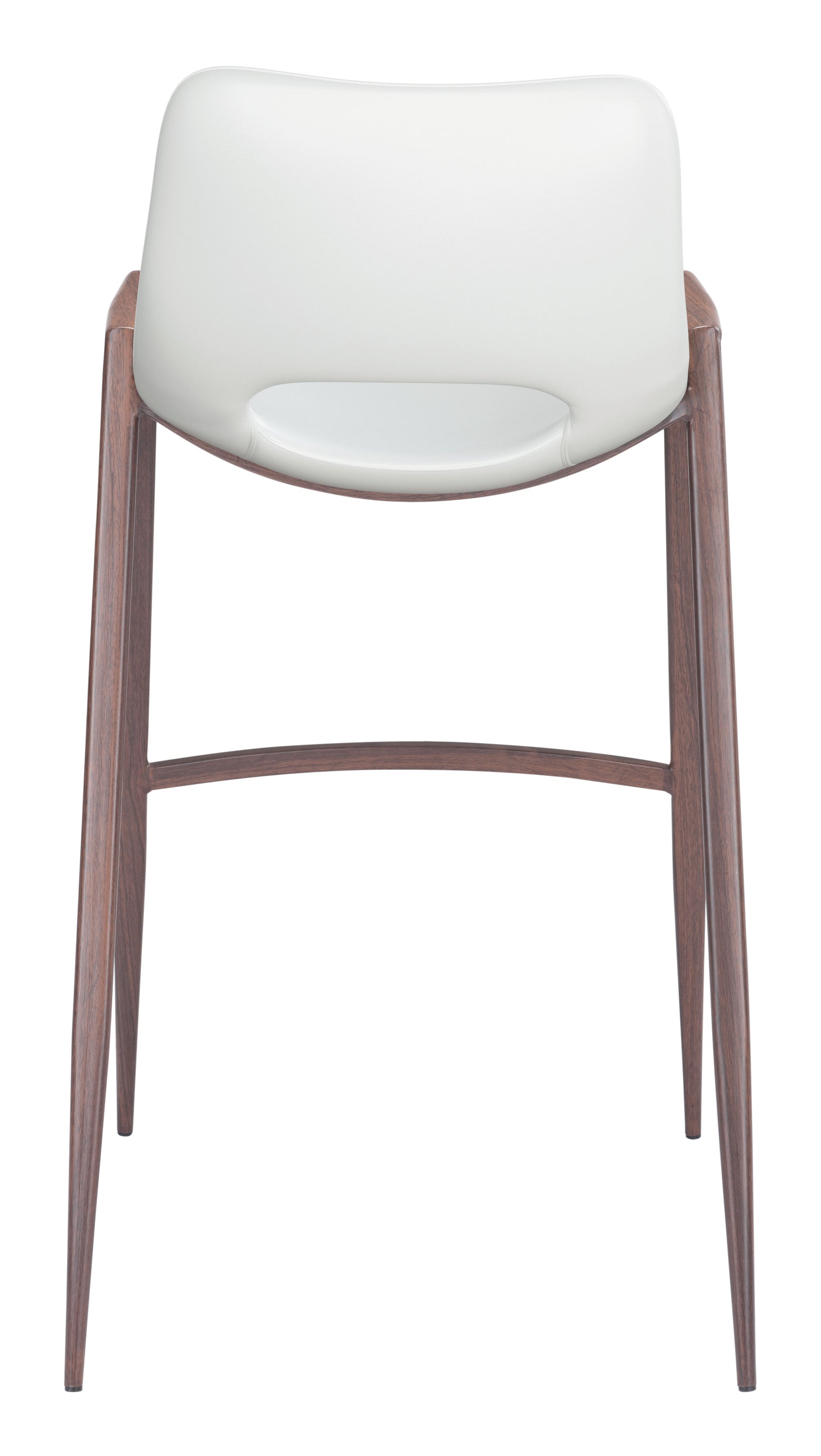 Desi White & Walnut Barstool (Set of 2)