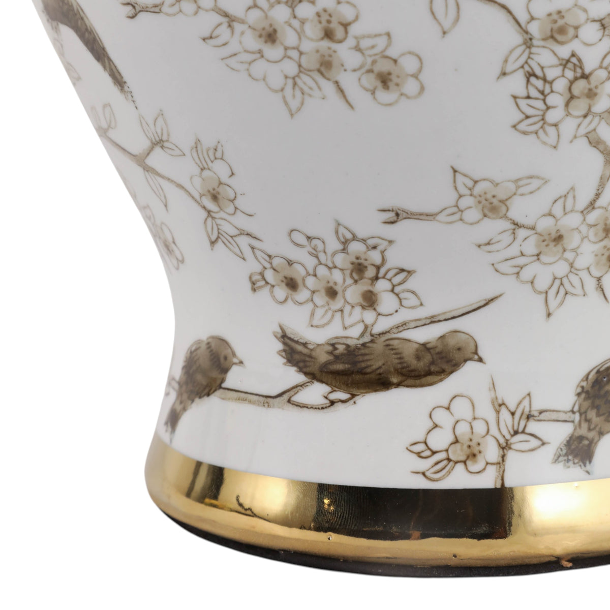 Spencerport White/Brown/Gold Lamp