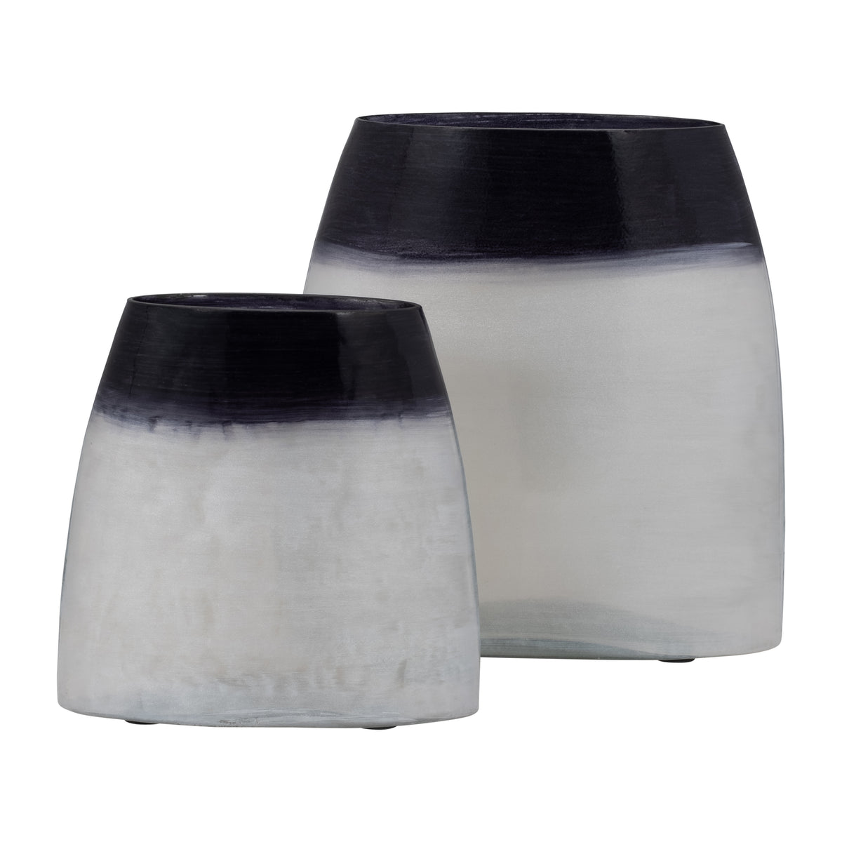 Dos Cabezas Blue/White Glass Ombre Vase