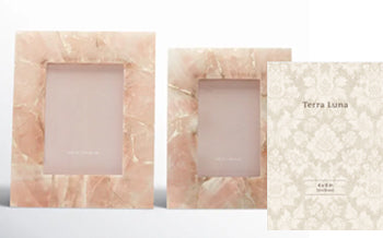 Evergreen Rose 4x6 Agate Quartz Photo Frame