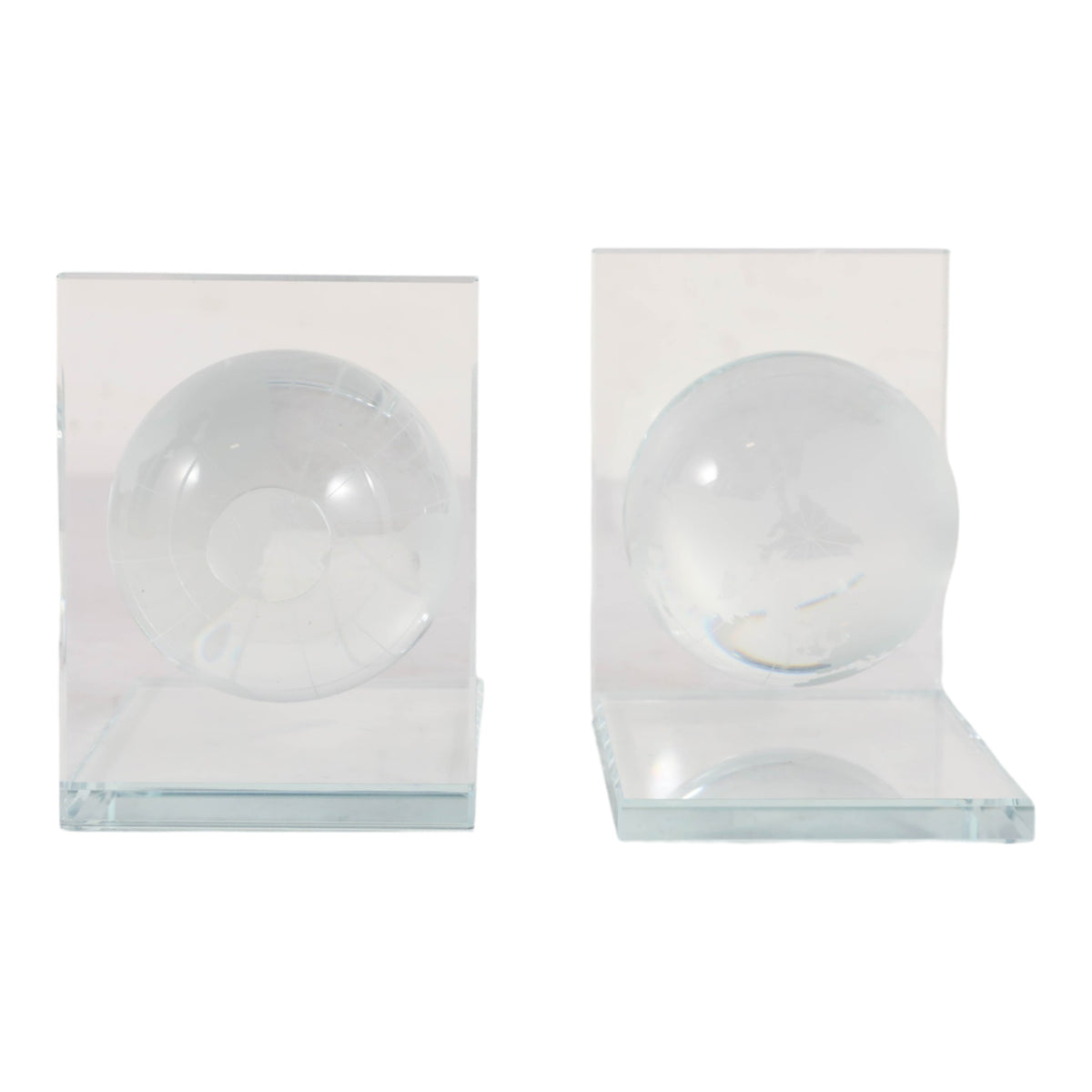 Hastingslake Clear Bookends (Set of 2)