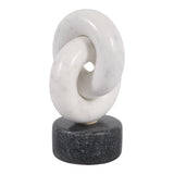 Livingston White/Gray Marble Link Sculpture