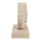 Yorkville White/Natural Small Distressed Wood Shell on Base