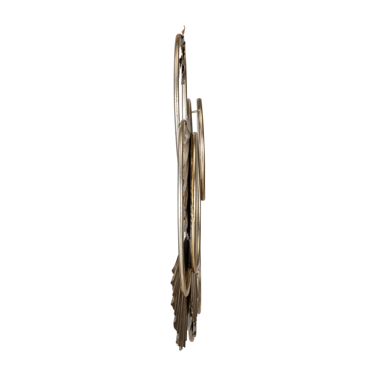 Cromir Gold Metal Fan Loops Mirrored Wall Decor
