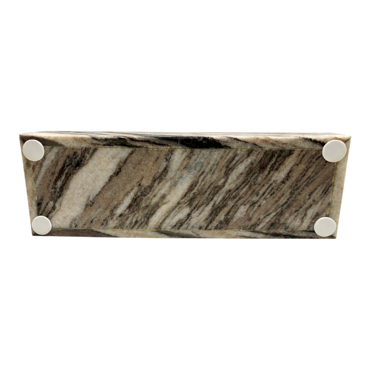 Hannchen Gray/Gold Marble Box with Inlay and Knob