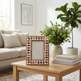 Oceano Natural/White Small Teardrop Inlay Frame