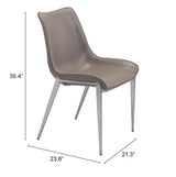 Magnus Brown & Silver Dining Chair (Set of 2)
