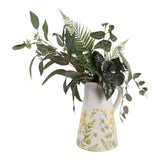 Linnie Ivory/Green Flower Field Pitcher