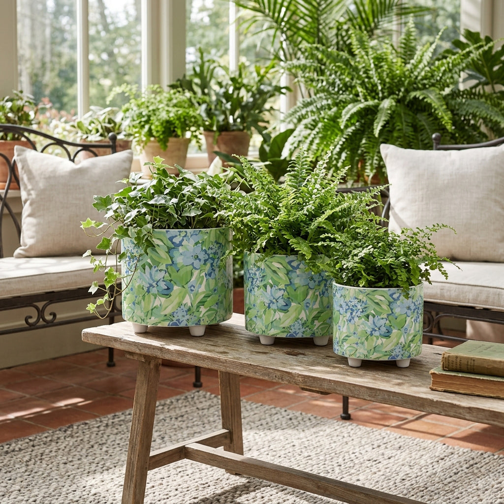 Harmonwind Blue/Green Planters (Set of 3)