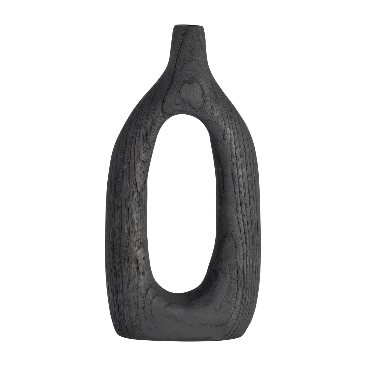 Independence Black Wood Cut-Out Vase - 17376-02EC