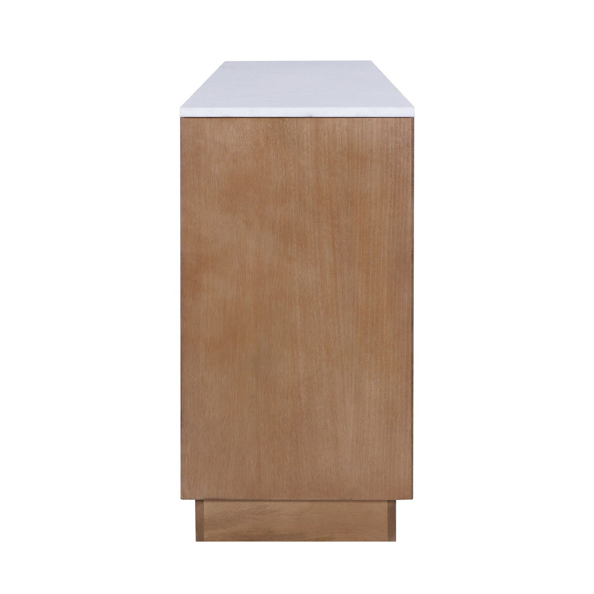 Point Arena White/Brown Arch 4-Door Cabinet