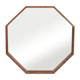 Heath Place Cherry Wood Octagon Shaped Mirror