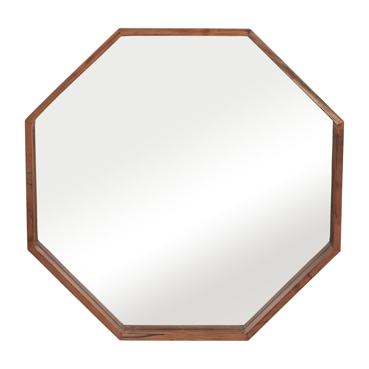 Heath Place Cherry Wood Octagon Shaped Mirror