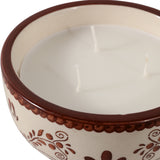Trona Brown/White Coffee Hand Painted Candle