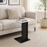 Wyvernwood White/Black Modern Accent Table with Square Top