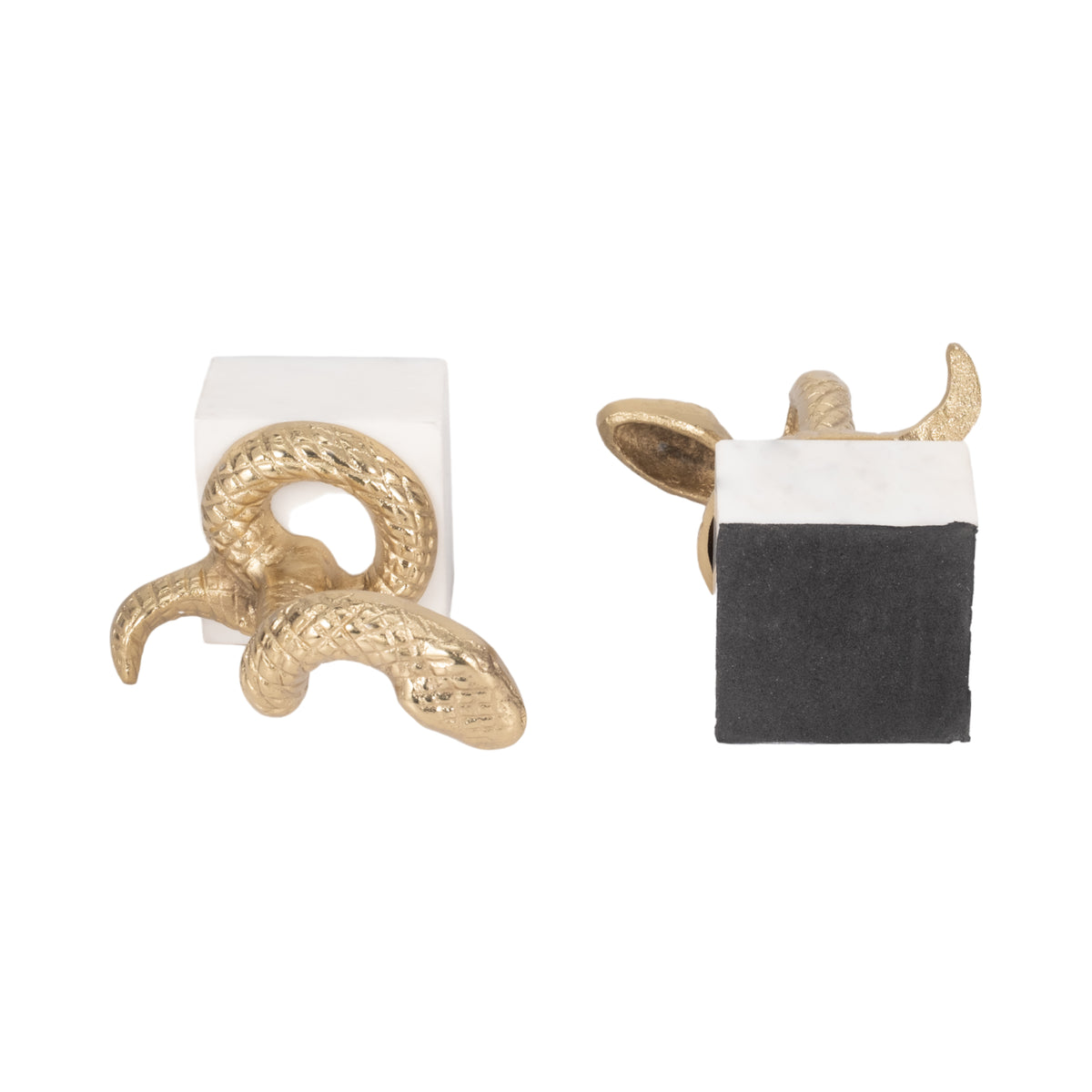 Altamont Gold Snake Bookends (Set of 2)