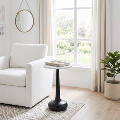 Edgeland White/Black Accent Table