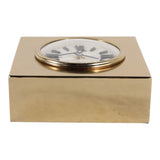 Pitco Black/Silver/Gold Metal Table Clock