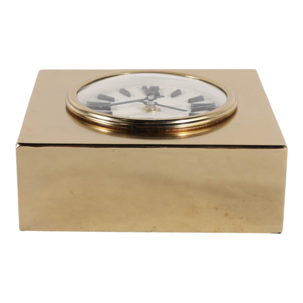 Pitco Black/Silver/Gold Metal Table Clock
