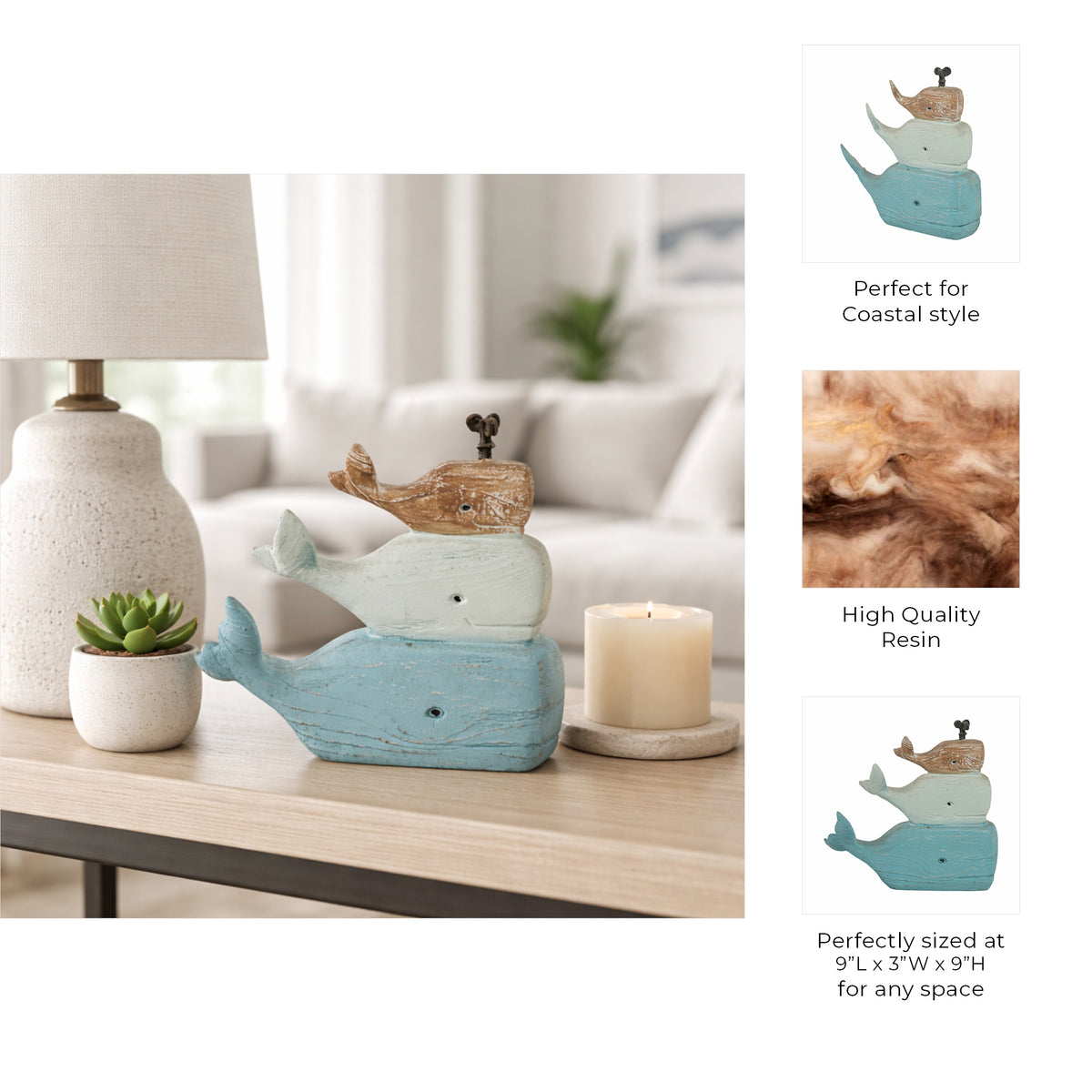 Miaview Blue/White/Tan Decor
