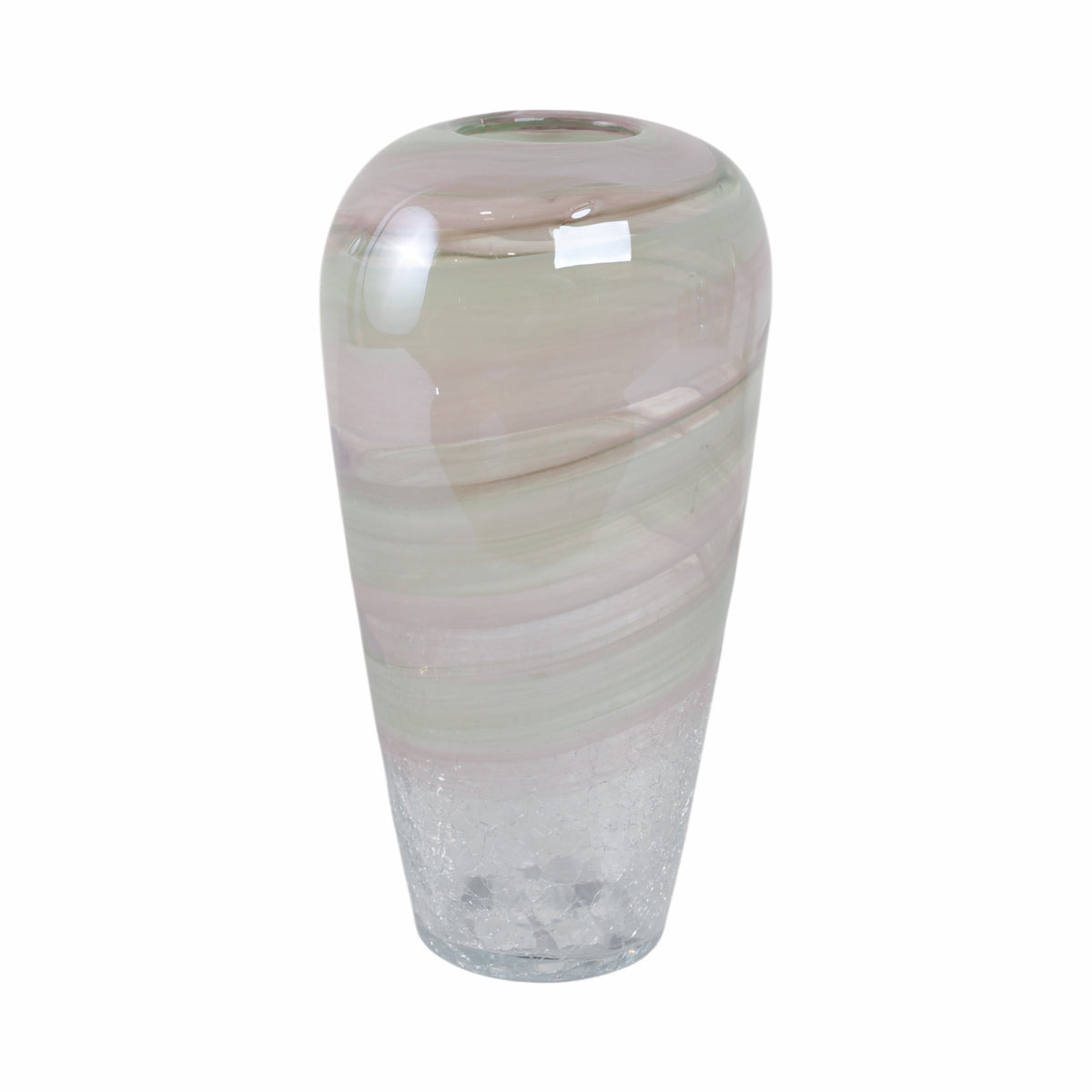 Liberty Clear Glass Crackled Vase