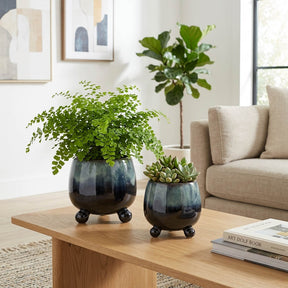 Suttonoak Blue Planters (Set of 2)