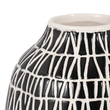 Ingleside Black Ceramic Tribal Vase