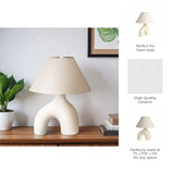 Holy City White Modern Curved Arch Table Lamp