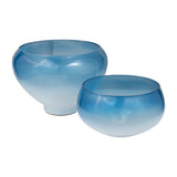 Reynolds Blue Glass Decorative Bowls (Set of 2)