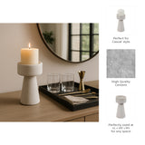 Carlin White Small Candle Holder