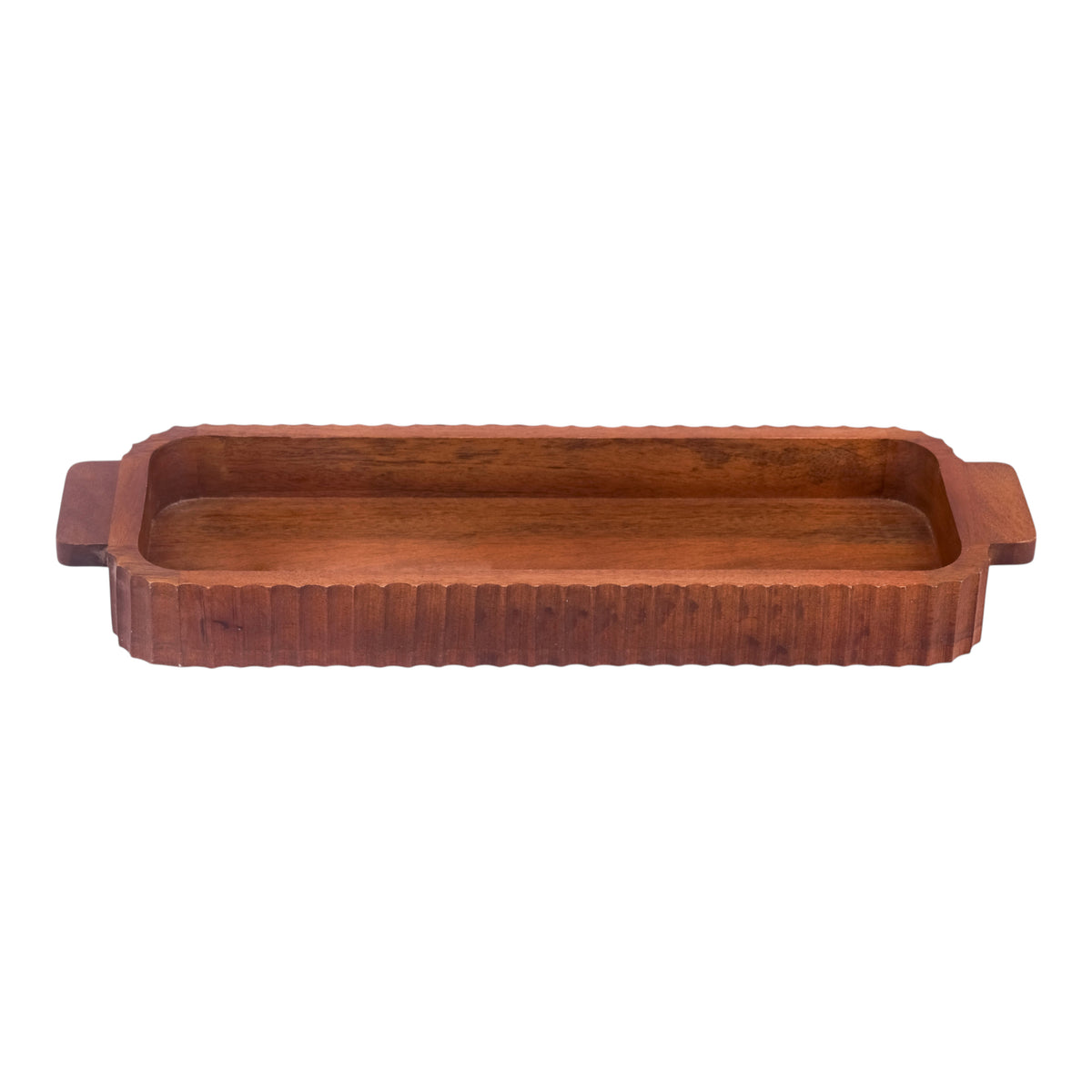 Mount Baldy Brown Wooden Tray with Handles