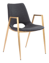Desi Black & Gold Dining Chair (Set of 2)