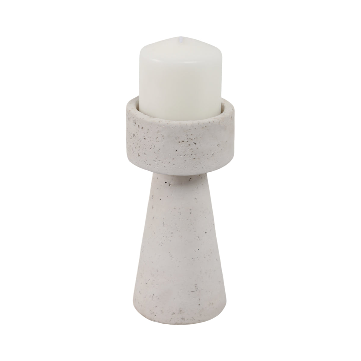 Carlin White Small Candle Holder
