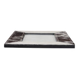 Fellows Black/White Hair on Hide Photo Frame