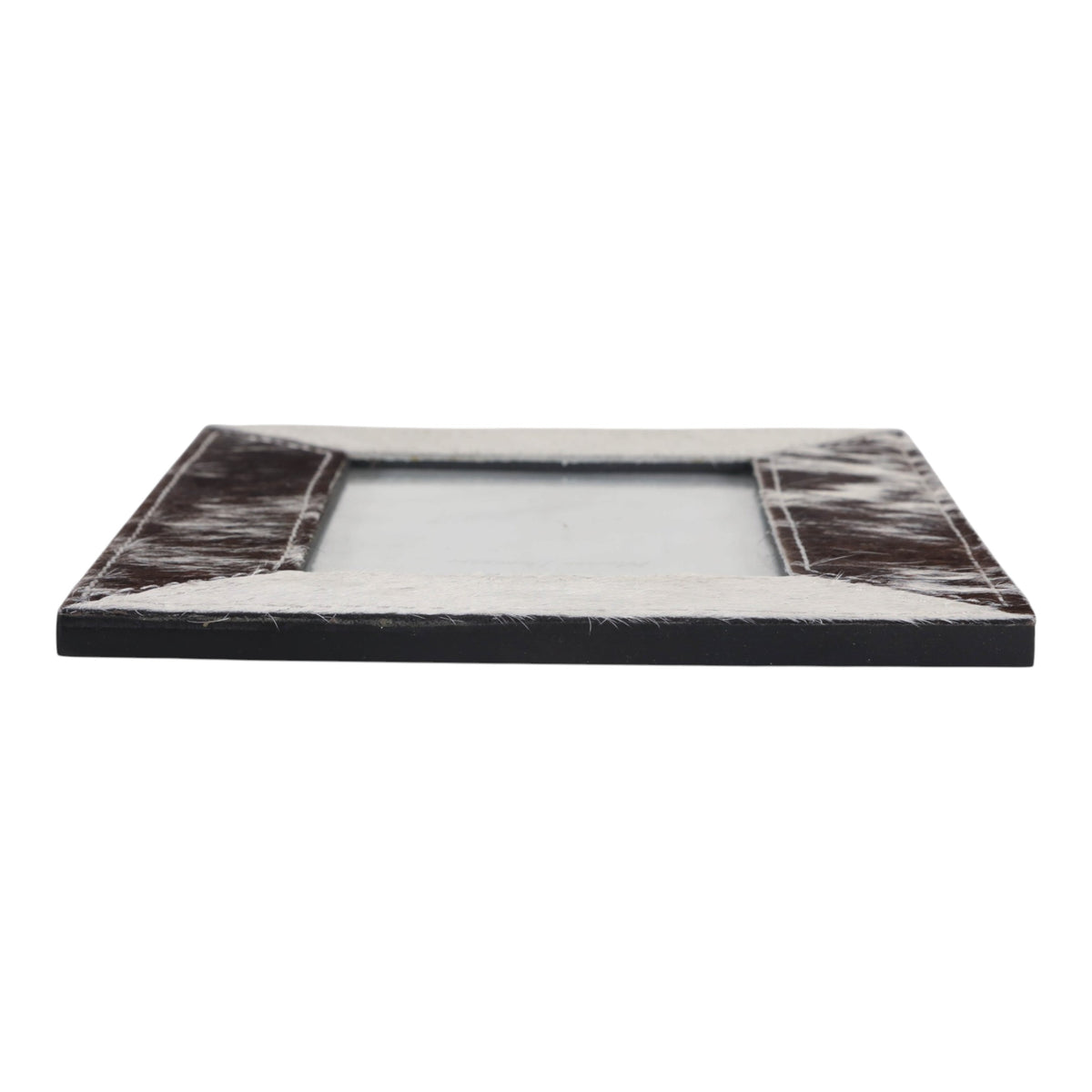 Fellows Black/White Hair on Hide Photo Frame