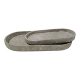 Fairmont Tan Oval Trays (Set of 2)