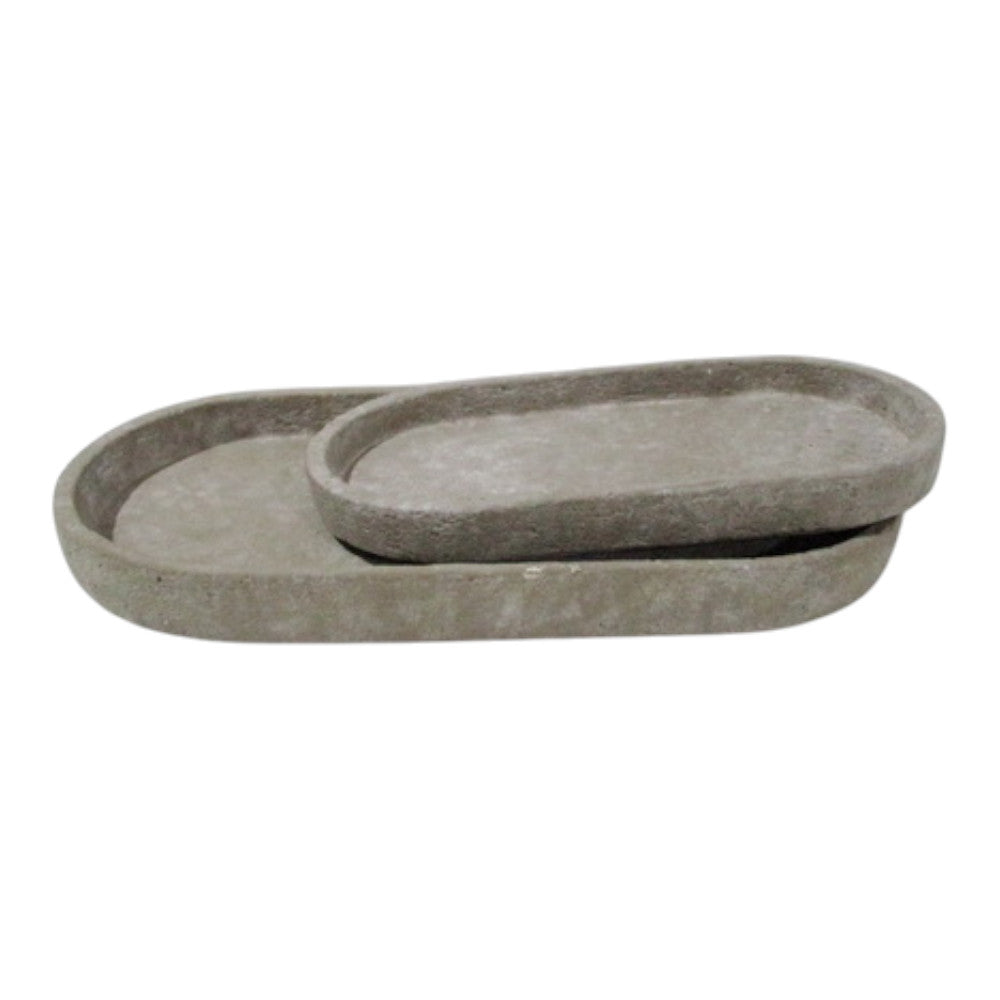 Fairmont Tan Oval Trays (Set of 2)