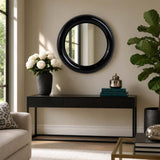 Wikiup Black Metal Round Mirror