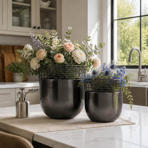 Leonawell Gray Planters (Set of 2)